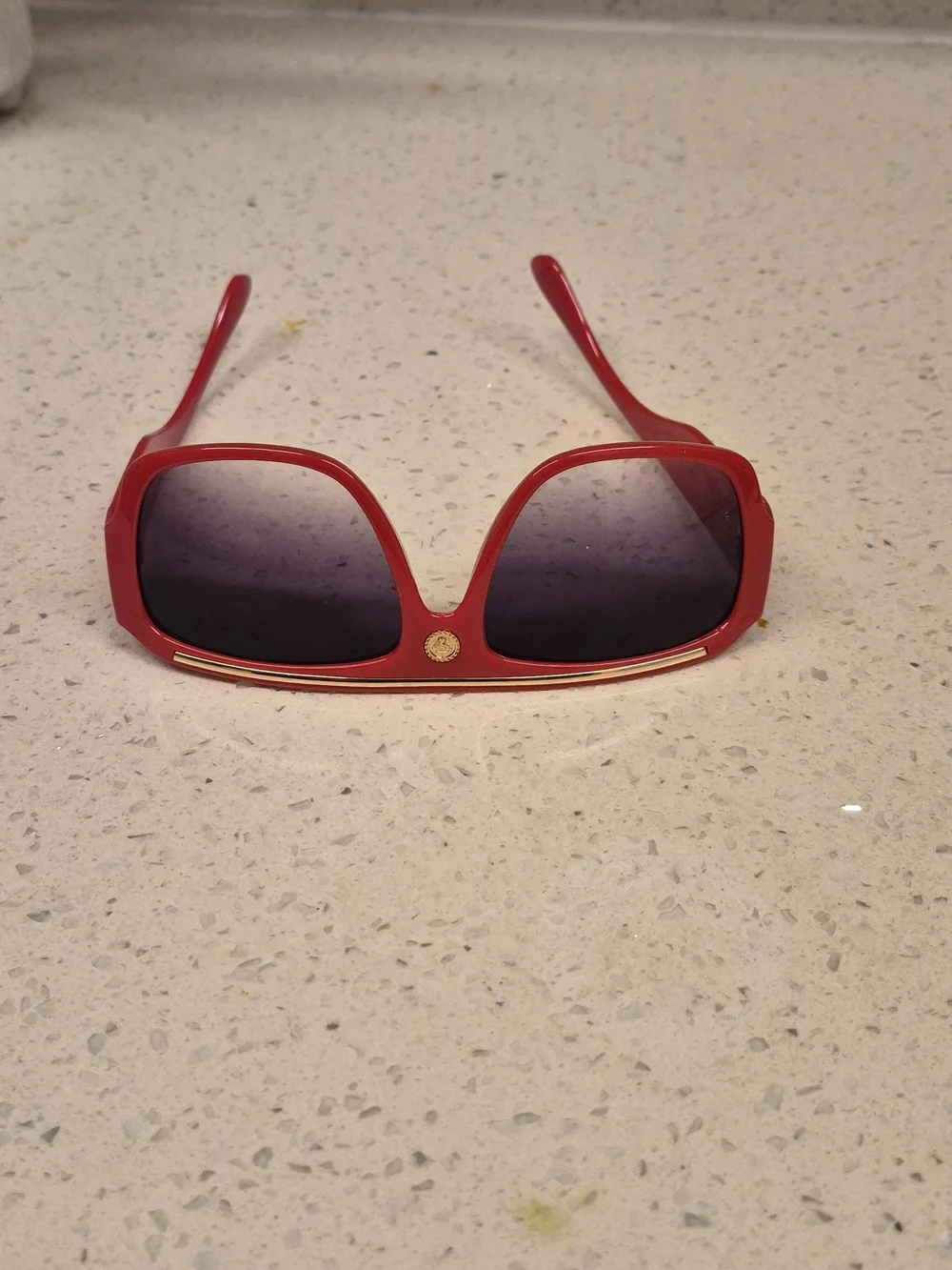 Red Men's Shield Sunglasses